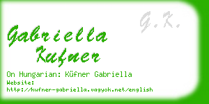 gabriella kufner business card